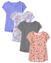 Camiseta The Children's Place Print Basic Layering para meninas