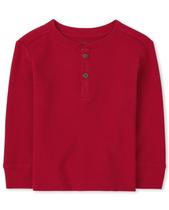 Camiseta The Children's Place Thermal Henley de manga comprida 5T