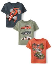 Camiseta The Children's Place Toddler, pacote com 3 unidades, manga curta, 3T Camiseta The Children's Place Toddler, pacote com 3 unidades, manga curta, 3T