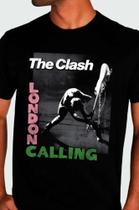 Camiseta The Clash Preta London Calling Rock Punk Metal OF0164 RC
