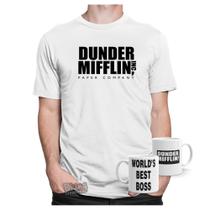 Camiseta The Office Dunder Mifflin Série + Caneca Cerâmica - Dking Creative