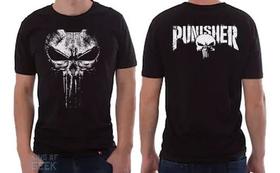 Camiseta The Punisher Justiceiro Frente Costas Caveir - king of Geek