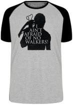 Camiseta The Walking Dead Afraid Blusa Plus Size extra grande adulto ou infantil