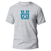 Camiseta The Wiser Logo Azul 100% Algodão Alta Qualidade