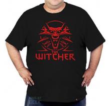Camiseta The Witcher Geralt Plus Size Geek Série Game Geek Camiseta The Witcher Geralt Plus Size Geek Série Game Geek