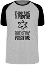 Camiseta Think like Proton Blusa Plus Size extra grande adulto ou infantil Camiseta Think like Proton Blusa Plus Size extra grande adulto ou infantil