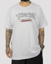 Camiseta Thrasher No Parking Block Logo - Branca