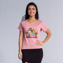 Camiseta Ticantê Malha Rosa Camiseta Ticantê Malha Rosa