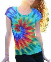 Camiseta Tie Dye Feminina blusa Roupas camisa Tai dai color