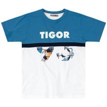 Camiseta Tigor T. Tigre Manga Curta Em Malha Infantil