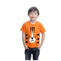 camiseta tigre infantil unissex algodão