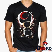 Camiseta Toad 100% Algodão Mario Bros Geeko