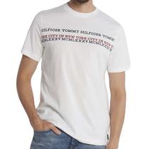 Camiseta Tommy Hilfiger Chest Stripe Tee Branca