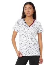 Camiseta Tommy Hilfiger Feminina - Esportiva, Decote V, Algodão - Tamanho XS