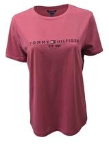 Camiseta Tommy Hilfiger Feminina - Gola Redonda, Vermelha, Tamanho P