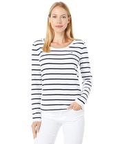 Camiseta Tommy Hilfiger Feminina - Manga Comprida, Gola Redonda, Branca