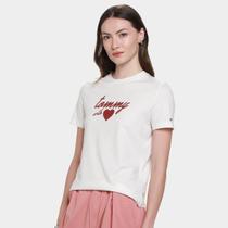 Camiseta Tommy Hilfiger Jersey Reg Love C-Nk Feminina