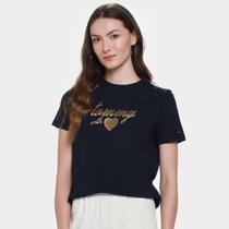 Camiseta Tommy Hilfiger Jersey Reg Love C-Nk Feminina Camiseta Tommy Hilfiger Jersey Reg Love C-Nk Feminina