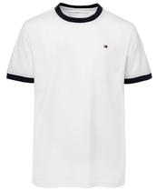 Camiseta Tommy Hilfiger Kids Ken Classic para meninos, branca, tamanho 20