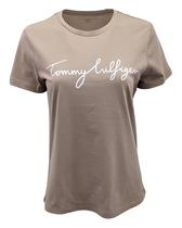 Camiseta Tommy Hilfiger Line com gola redonda feminina bronzeada tamanho M