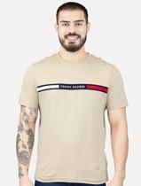Camiseta Tommy Hilfiger Masculina Chest Insert Logo Cáqui Claro
