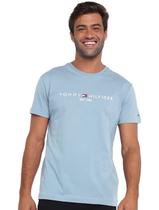Camiseta Tommy Hilfiger Masculina Core Logo Tee Azul Claro