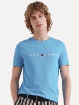 Camiseta Tommy Hilfiger Masculina Core Logo Tee Azul Camiseta Tommy Hilfiger Masculina Core Logo Tee Azul