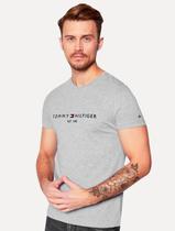 Camiseta Tommy Hilfiger Masculina Core Logo Tee Cinza Mescla