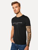 Camiseta Tommy Hilfiger Masculina Core Logo Tee Preta Camiseta Tommy Hilfiger Masculina Core Logo Tee Preta