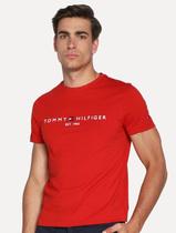 Camiseta Tommy Hilfiger Masculina Core Logo Tee Vermelha Camiseta Tommy Hilfiger Masculina Core Logo Tee Vermelha