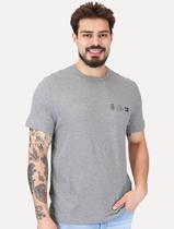 Camiseta Tommy Hilfiger Masculina Regular Small Crest Outline Cinza Mescla Tamanho:XXL/GGG