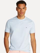 Camiseta Tommy Hilfiger Masculina Slim Fit Essential Stretch Azul Claro