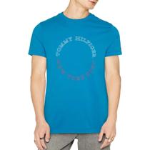 Camiseta Tommy Hilfiger Monotype Roundle Tee Azul Royal