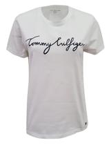 Camiseta Tommy Hilfiger New Line com gola redonda feminina branca GG