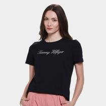 Camiseta Tommy Hilfiger Nos Script C-Nk Feminina