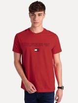 Camiseta Tommy Hilfiger Regular Masculina Essential '85 Vermelha Camiseta Tommy Hilfiger Regular Masculina Essential '85 Vermelha