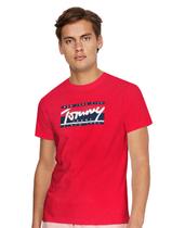 Camiseta Tommy Jeans Masculina Essential Script Tee Vermelha