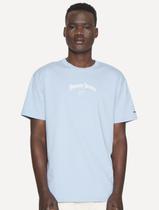 Camiseta Tommy Jeans Masculina Regular Grunge Arch Azul Claro