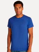 Camiseta Tommy Jeans Masculina Regular Jersey C-Neck Flag Azul Royal