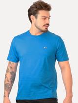 Camiseta Tommy Jeans Masculina Slim C-Neck Flag Azul Royal