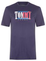 Camiseta Tommy Jeans RWB Centered Logo Azul Marinho Camiseta Tommy Jeans RWB Centered Logo Azul Marinho