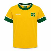 Camiseta Torcedor Brasil Infantil Dry Saga Licenciada Oficial Camiseta Torcedor Brasil Infantil Dry Saga Licenciada Oficial