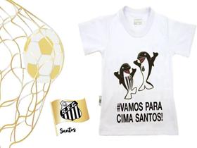 Camiseta Torcida Santos Infantil Camisa Masculino Menino Peixe Camiseta Torcida Santos Infantil Camisa Masculino Menino Peixe