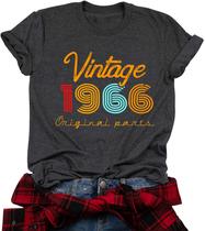 Camiseta TOWNOWN, presente de aniversário de 60 anos, vintage 1966 para mulheres