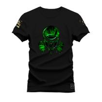 Camiseta Toxic Caveira Plus Size Forma Grande Gola Redonda Estampada