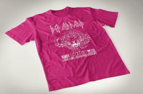 Camiseta Tradicional De Algodão Banda De Rock Def Leppard