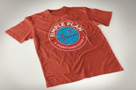 Camiseta Tradicional De Algodão Banda Simple Plan Pop Rock - Porto Stamp