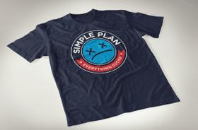 Camiseta Tradicional De Algodão Banda Simple Plan Pop Rock