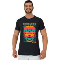 Camiseta Tradicional Manga Curta MXD Conceito Lion Good Vibes