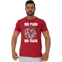 Camiseta Tradicional Manga Curta MXD Conceito No Pain No Gain Arms - Sem Dor Sem Ganho